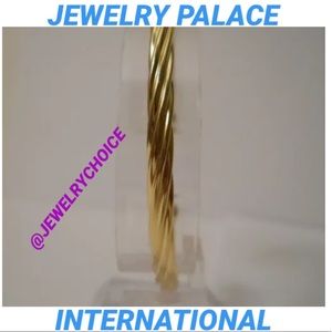 🆕14K Gold Filled Spiral Balls Cuff Bangle.